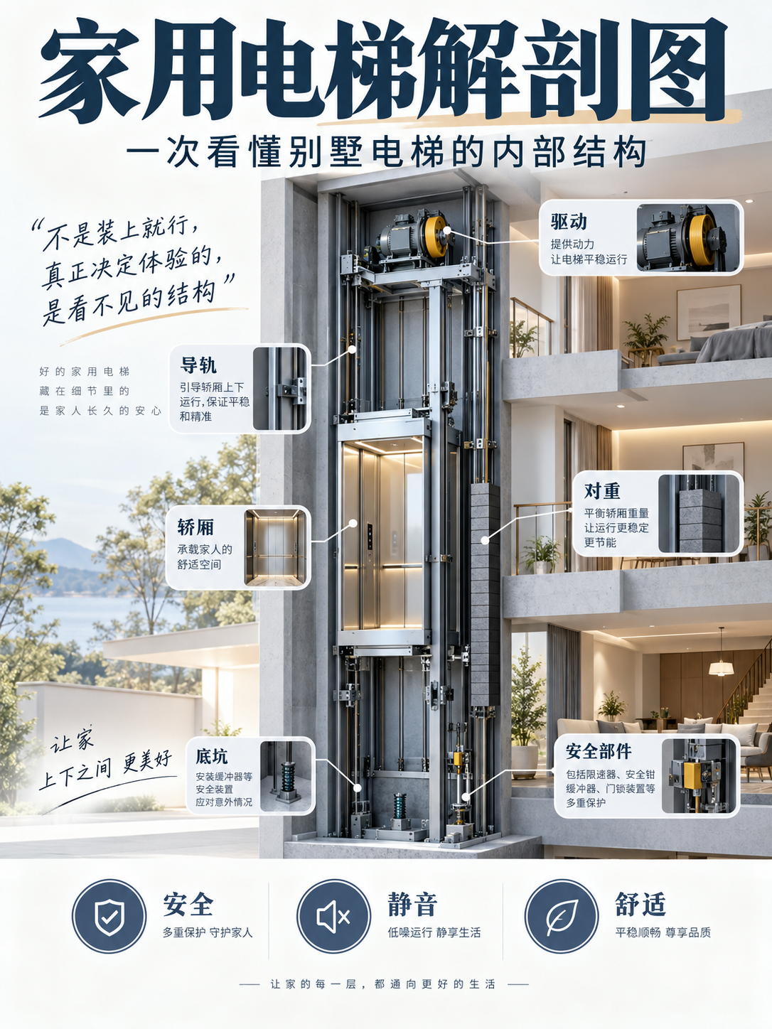 南通家用电梯里面到底藏了什么？一张图拆给你看